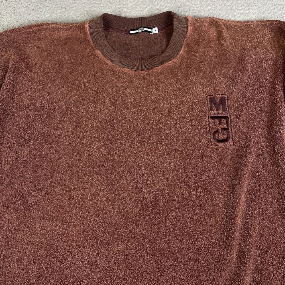 Marithe Francois Girbaud Sweatshirt Large Brown Sweater Embroidered Vintage